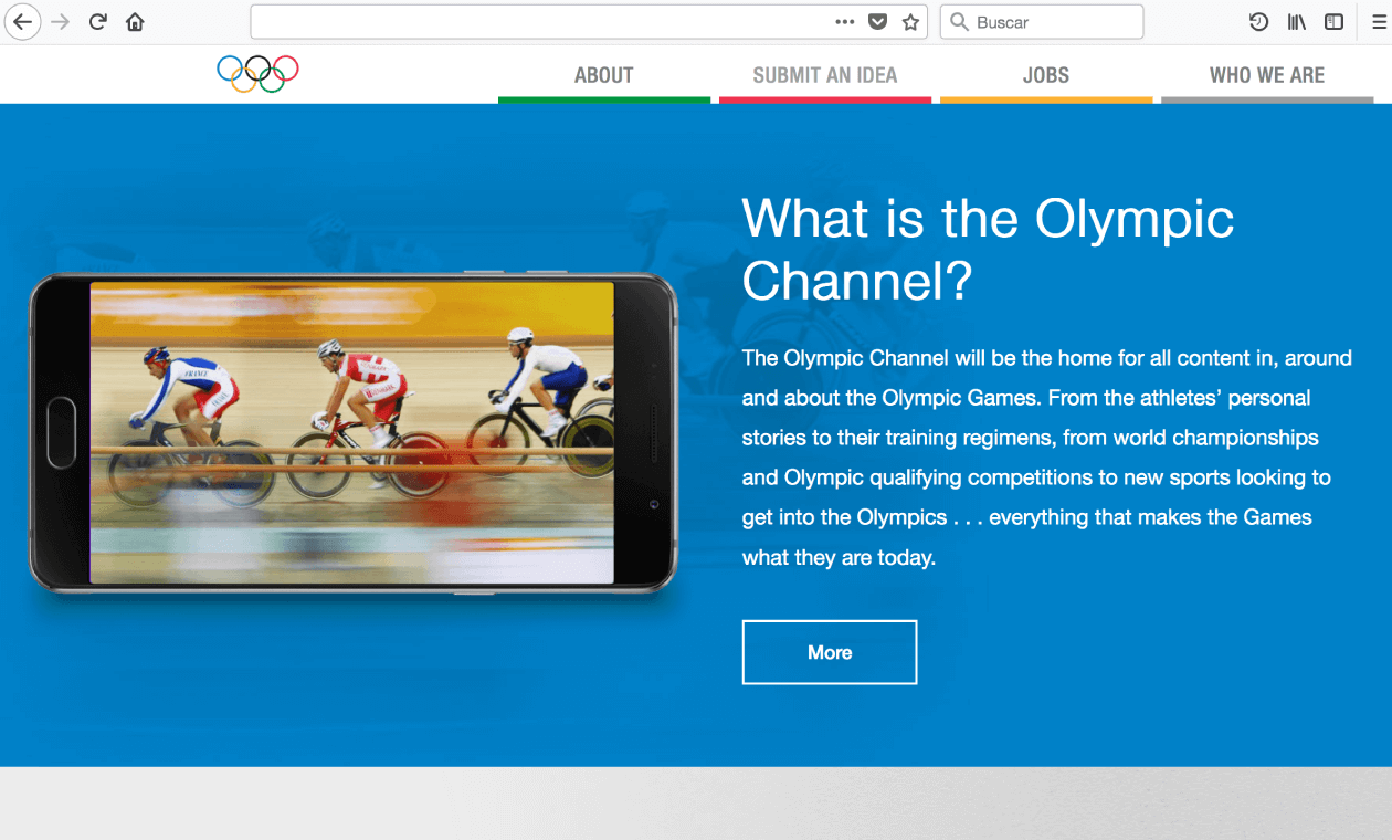 Olympic Channel Services UI